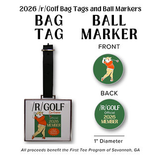 2026 Reddit /r/Golf Bag Tag and Ball Marker Set