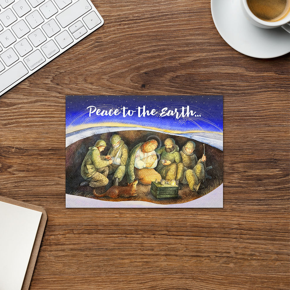 Thumbnail: "Peace to the Earth" Christmas card