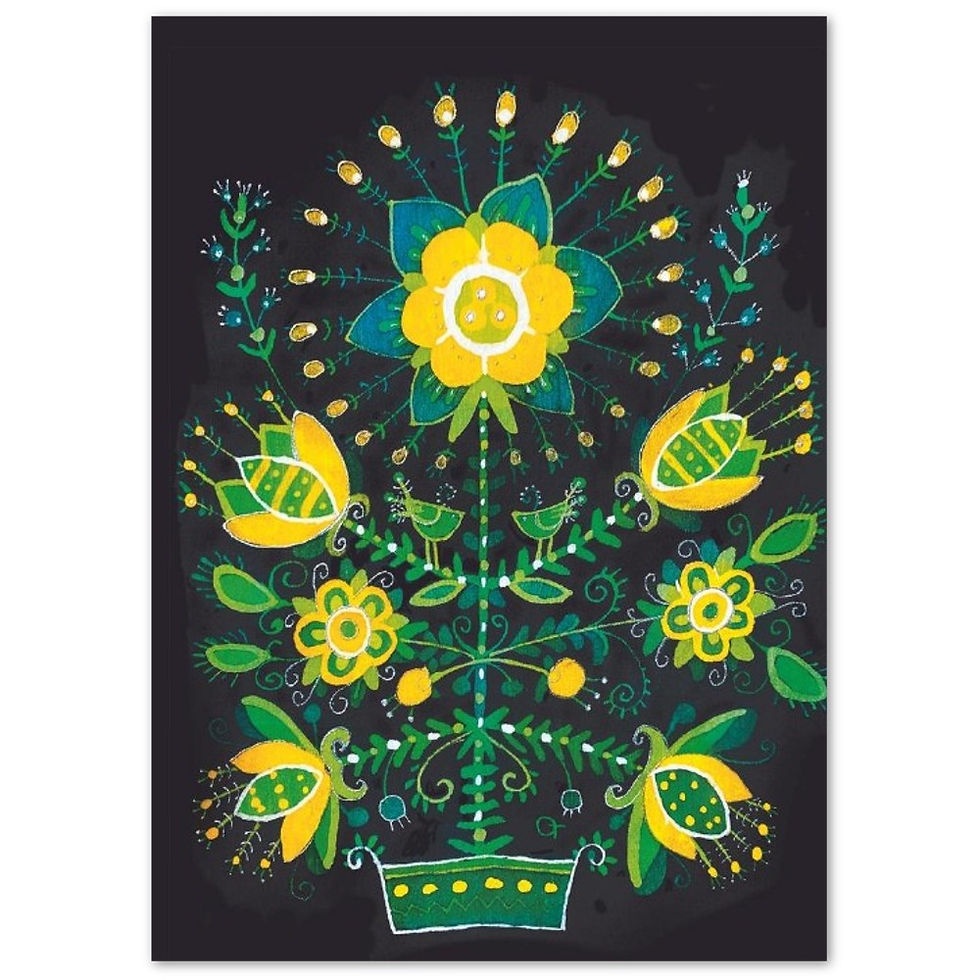 Thumbnail: Batik "Tree of Life". Pack of 10 Greeting Cards (US & CA)