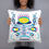 Thumbnail: Basic Pillow with "Tree of Life" print, Blue