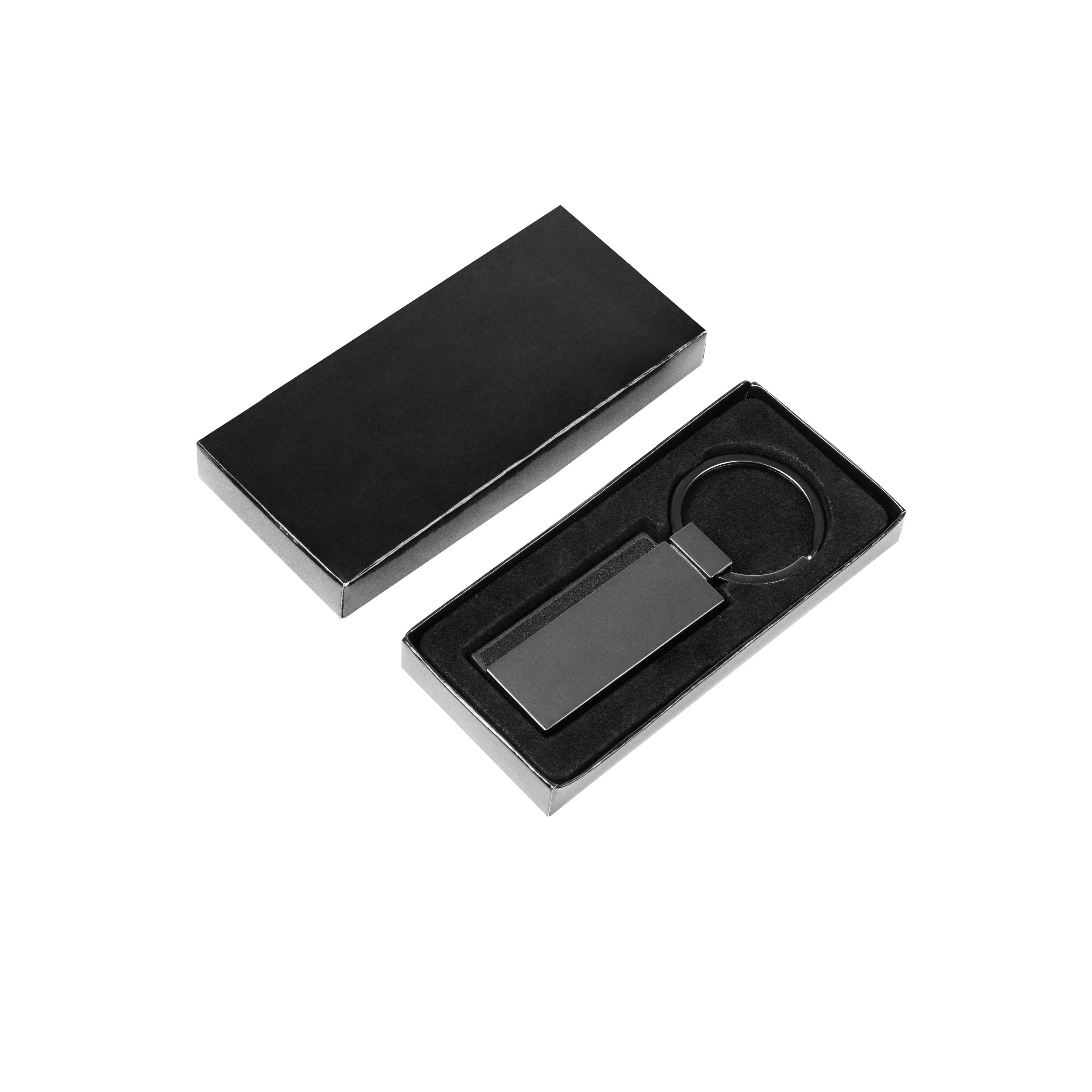 Металевий брелок для ключів під нанесення логотипу Graphite у коробці