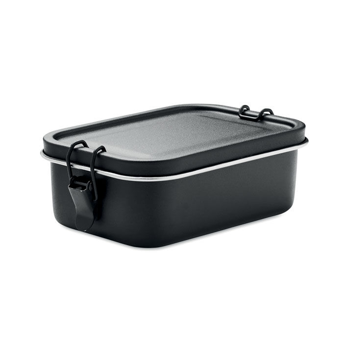 Чорний металевий ланч-бокс під нанесення логотипу Chan Lunchbox 750 мл