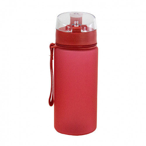 Прев'ю: Пляшка для води під друк логотипу Oslo, 520 мл, червона вигляд ззаду