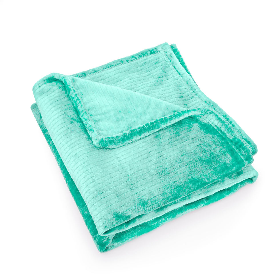 Прев'ю: Плед CozyMoment для брендування, бірюзовий