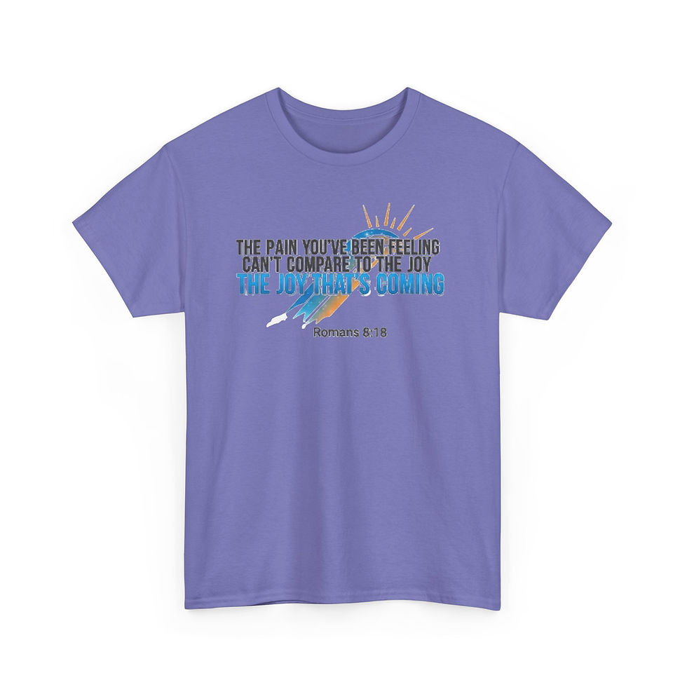 Thumbnail: Christian Faith T-Shirt | "The Joy That's Coming" Romans 8:18 Inspirational Tee
