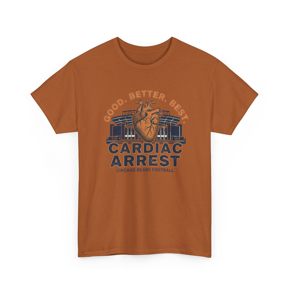 Thumbnail: Cardiac Arrest Football Tee 3.0 – “Good, Better, Best”