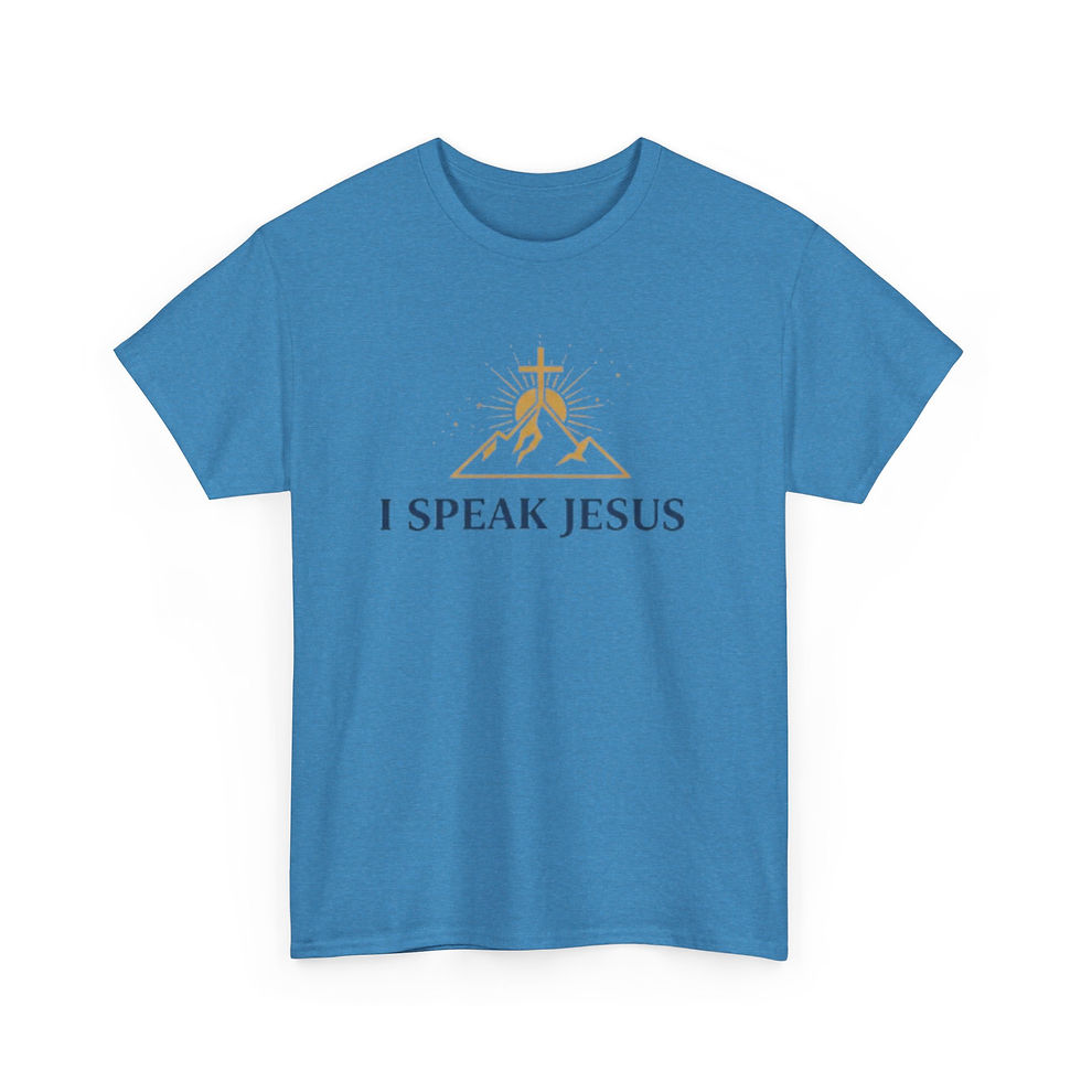 Thumbnail: I Speak Jesus T‑Shirt | Christian Faith Tee with Cross & Hands Design