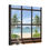 Thumbnail: Beach View Canvas Print | Tropical Window Scene Wall Art