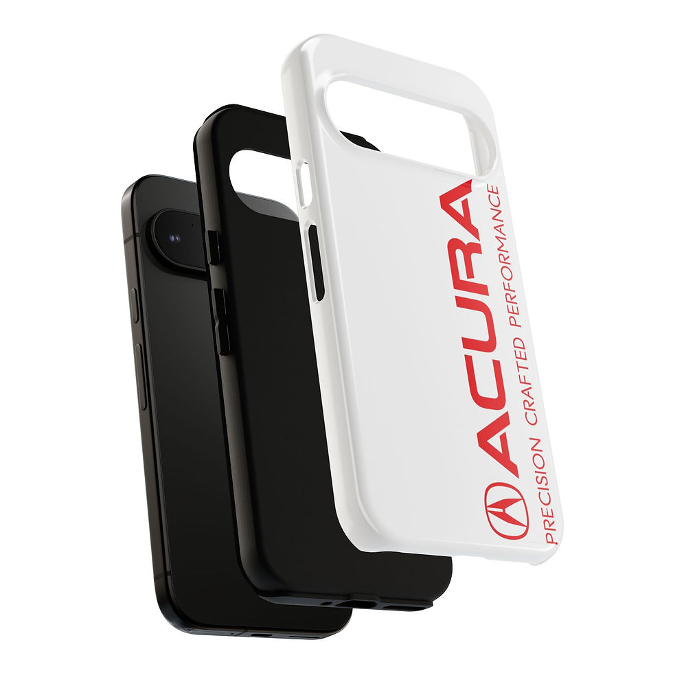 Thumbnail: Acura Logo Black Tough Phone Case (White) — Precision Crafted Performance Design