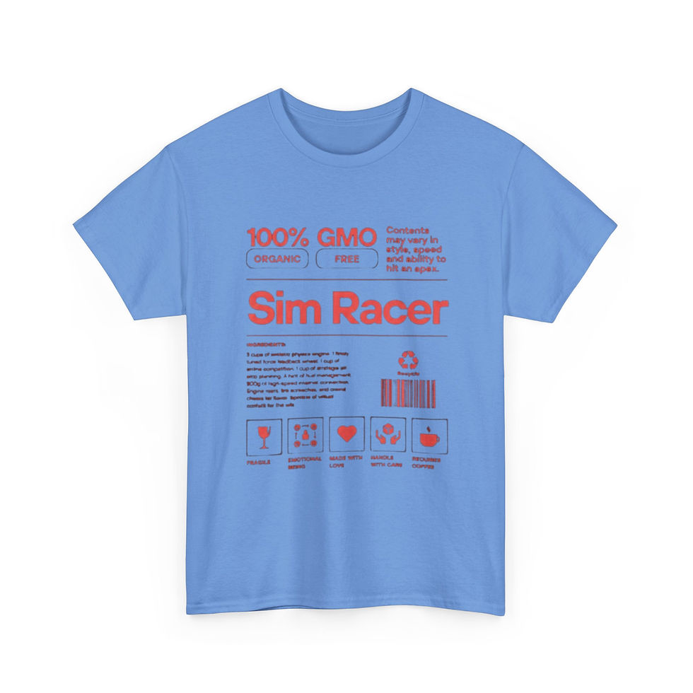 Thumbnail: Sim Racer T‑Shirt — 100% GMO Free Racing Gamer Tee