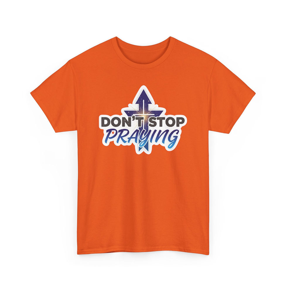 Thumbnail: Don’t Stop Praying Tee | Inspirational Christian T‑Shirt with Cross Design