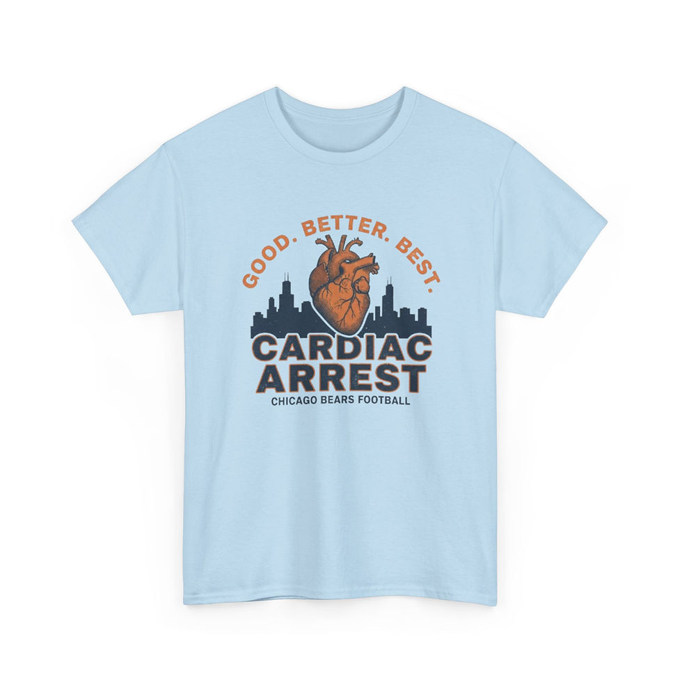 Thumbnail: Cardiac Arrest Football Tee 2.0 — "Good, Better, Best"
