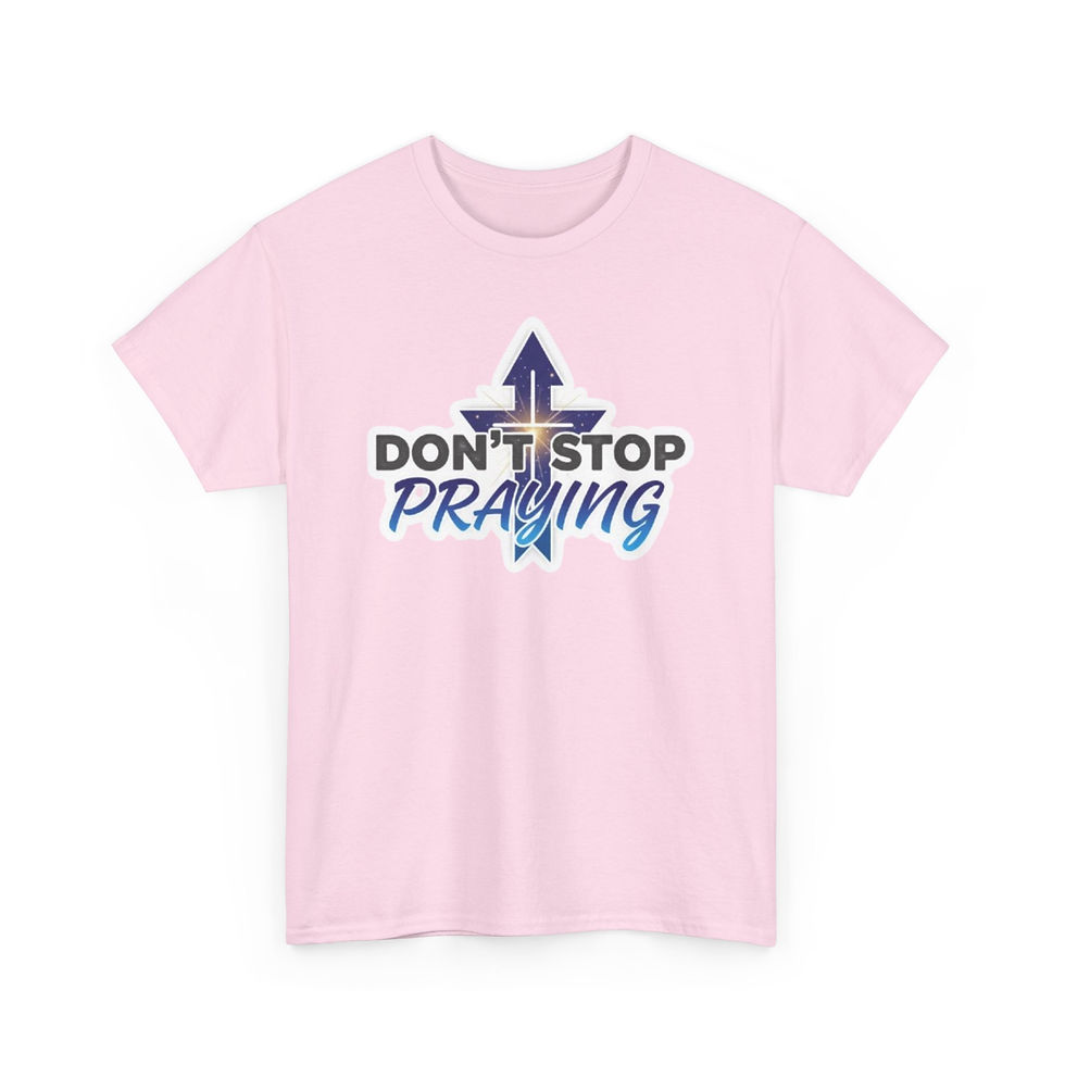 Thumbnail: Don’t Stop Praying Tee | Inspirational Christian T‑Shirt with Cross Design