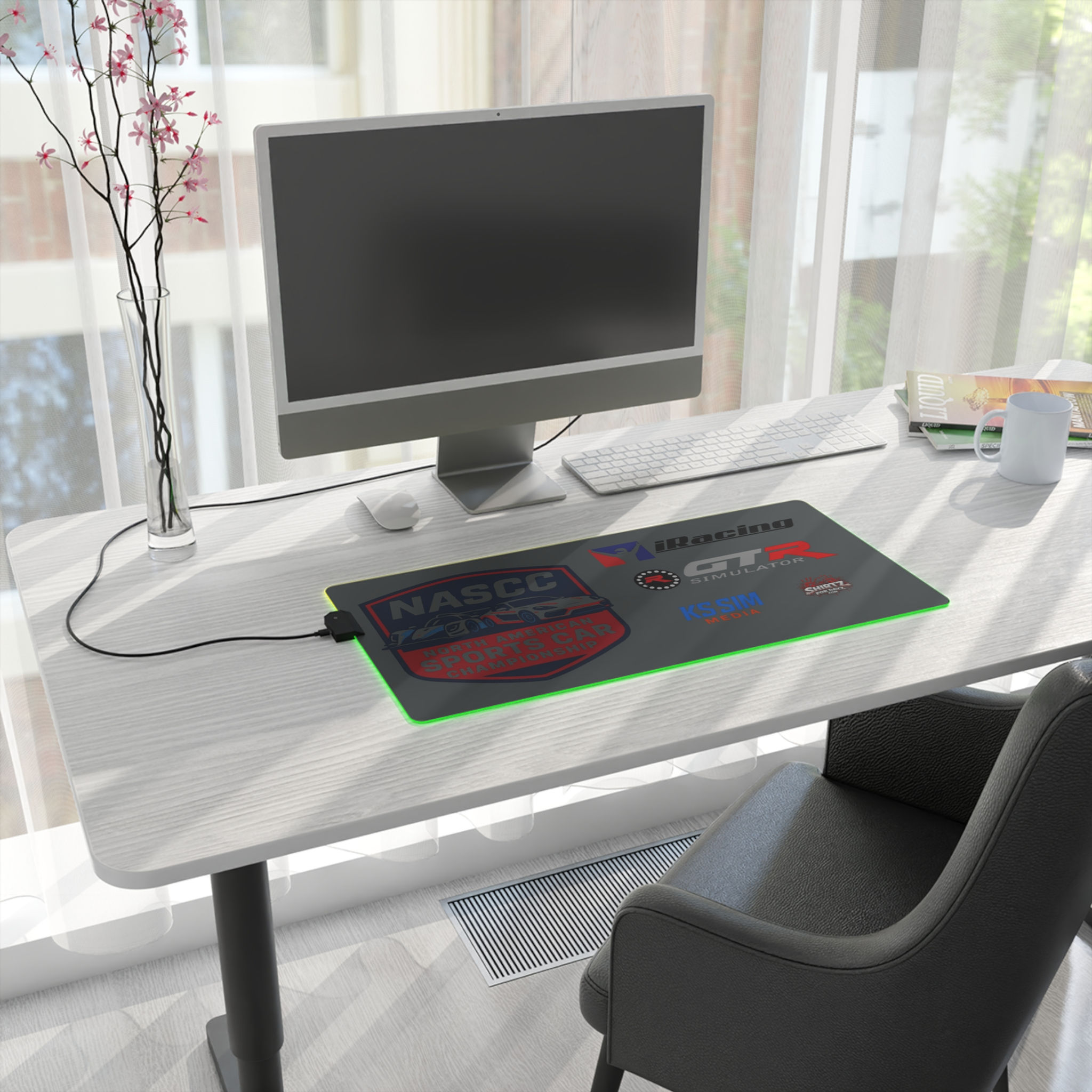 Official NASCC LED Light Up Gaming Desk Mat