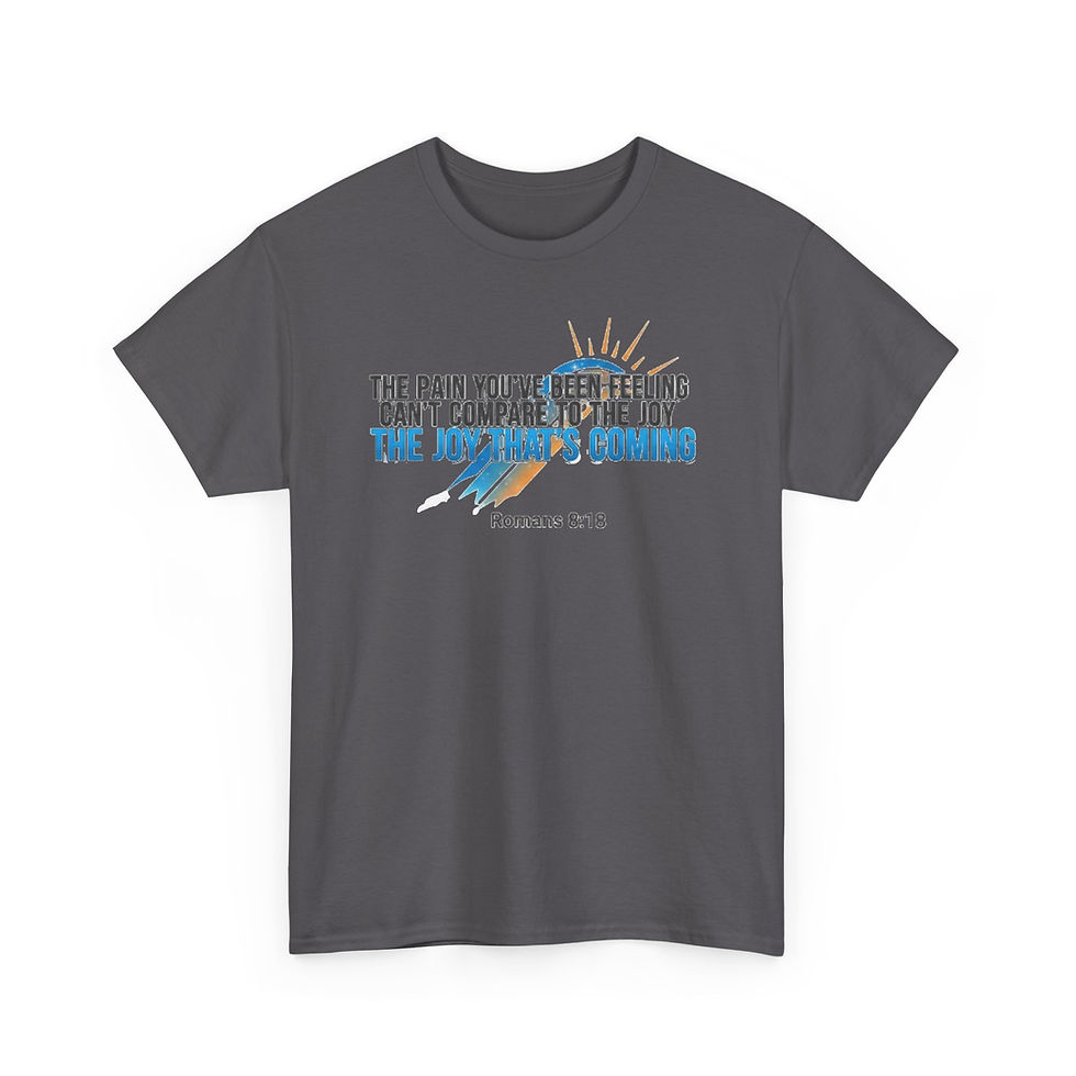 Thumbnail: Christian Faith T-Shirt | "The Joy That's Coming" Romans 8:18 Inspirational Tee