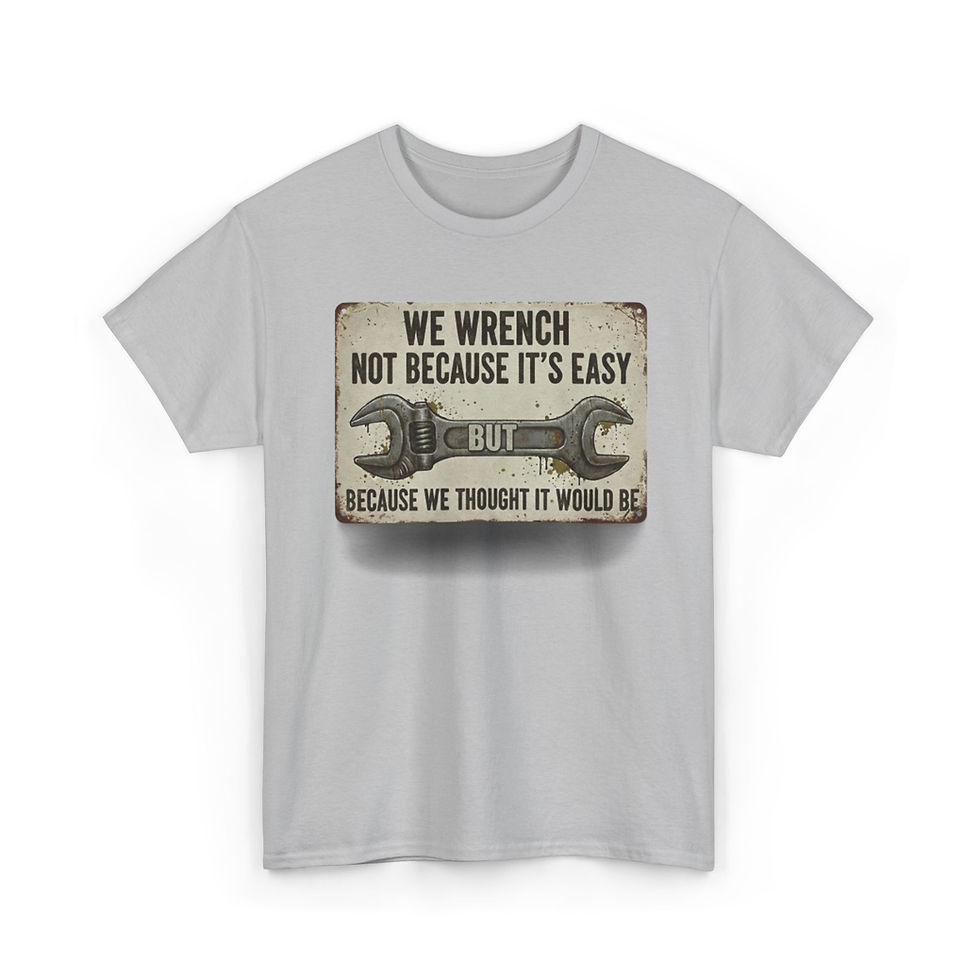 Thumbnail: "We Wrench Not Because It's Easy" T Shirt | Vintage Wrench Tee