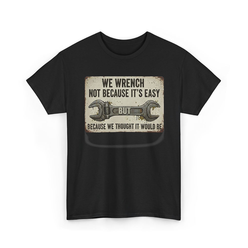 Thumbnail: "We Wrench Not Because It's Easy" T Shirt | Vintage Wrench Tee