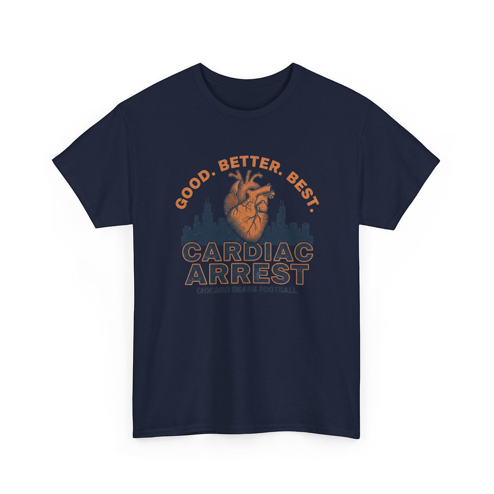 Thumbnail: Cardiac Arrest Football Tee 2.0 — "Good, Better, Best"