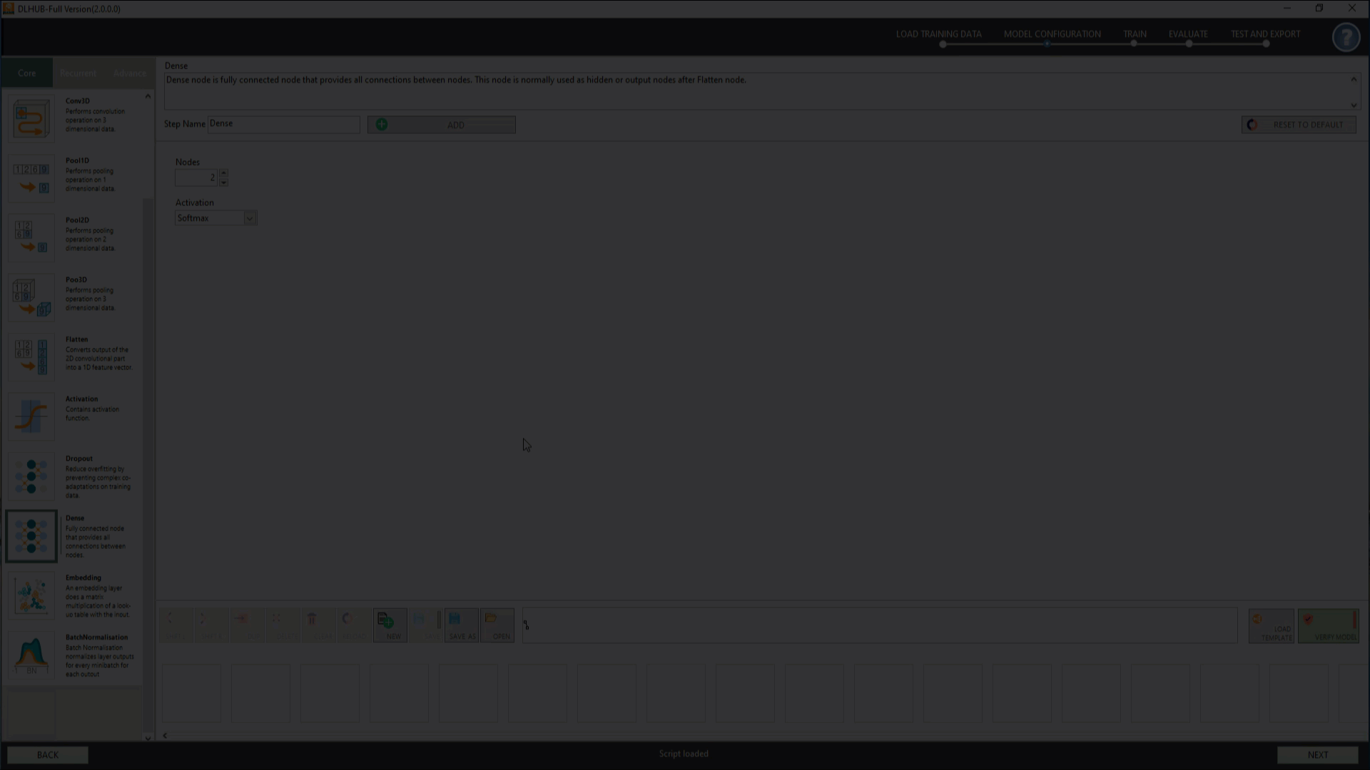 DLHUB Configure neural network