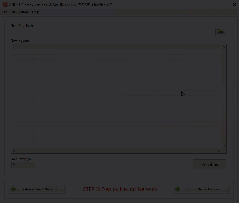 ANNHUB Export machine learning model