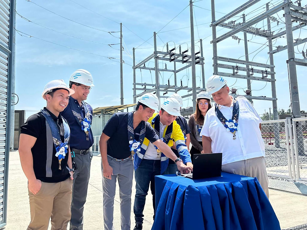 Ceremonial Switch-On. Davao Light Senior Assistant Vice President-North Davao Arnel Bersabe and Damosa Land, Inc. President Cary Lagdameo led the ceremonial switch-on of the San Pedro Substation on August 25, 2026, at the Anflo Industrial Estate (AIE). Also present were ANFLO Group of Companies Vice Chairman Ricardo Floirendo, Davao Light SAVP Engineering Support Allan Calag, AVP Technical Projects and Integration for North Davao Cirilo Nanual, Jr., and representatives of AIE locators.
