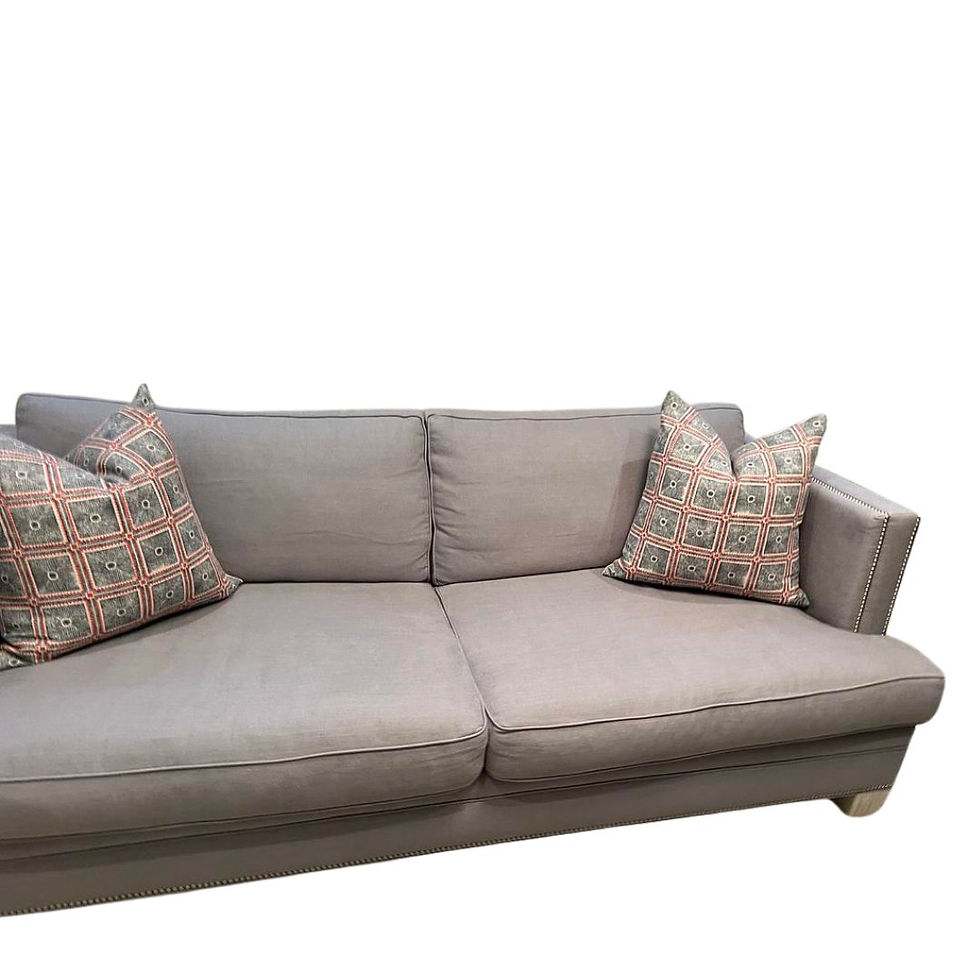 Custom Modern 7'0" Gray Linen Sofa Sleeper