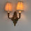 Thumbnail: French dual light brass wall sconce