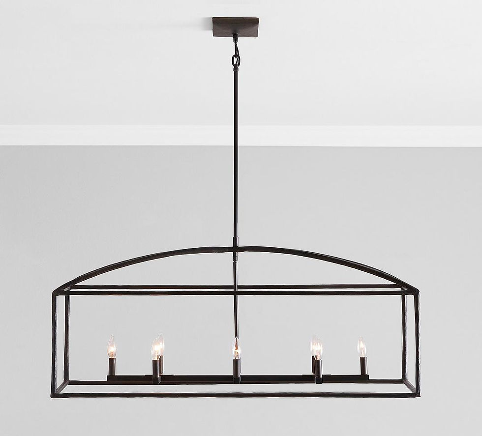 Thumbnail: Pottery Barn Fallon Forged Iron Linear Chandelier