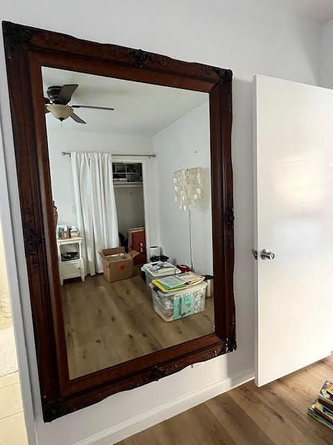 Thumbnail: Extra Large Vintage Carved Wood Wall Mirror