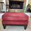 Thumbnail: Vintage Red Bernhardt Roll Arm Chair & Ottoman Set