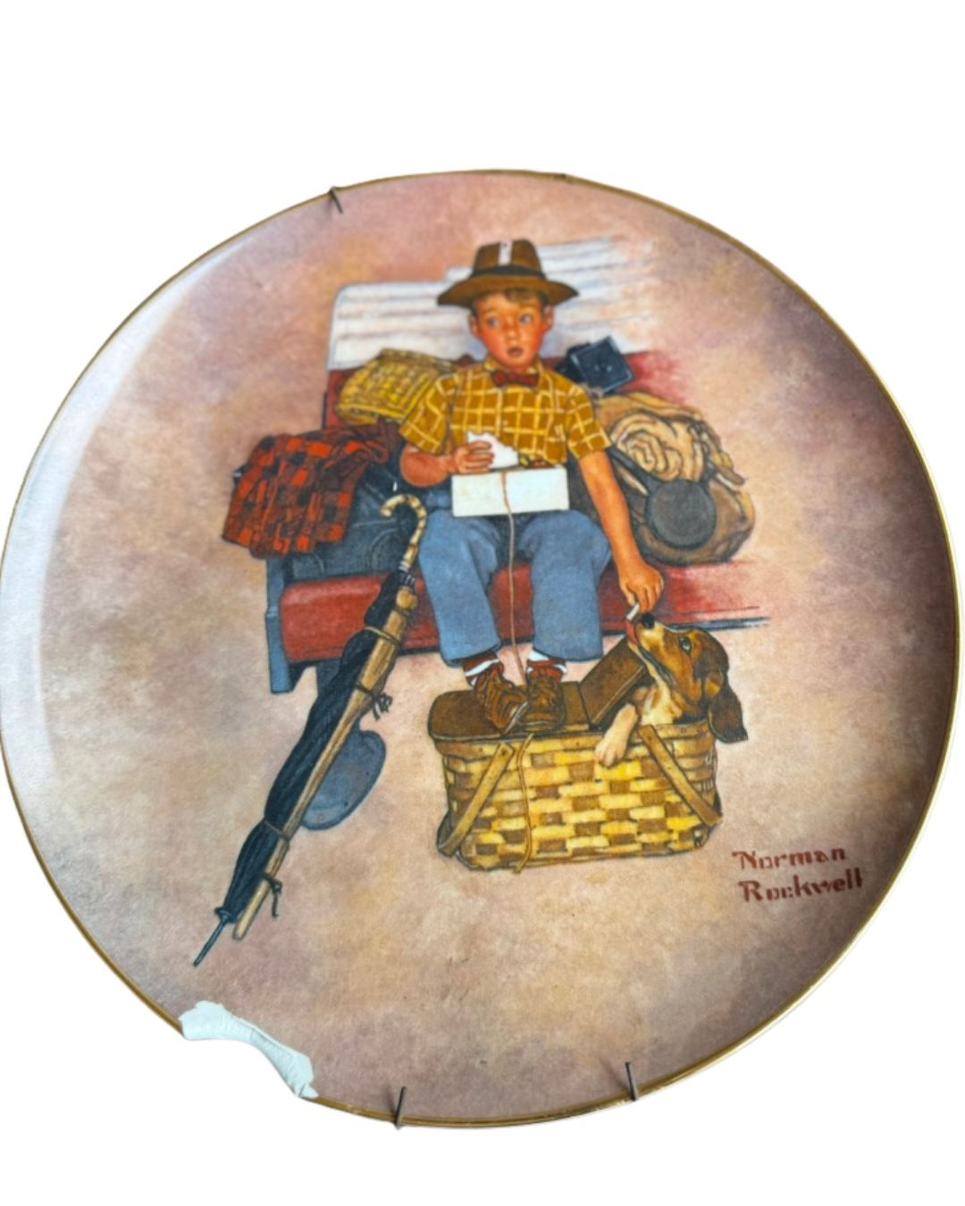 Norman Rockwell's "Scotty's Stowaway" Plate #11280