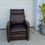 Thumbnail: Modern Italian Leather Recliner In Chocolate Brown