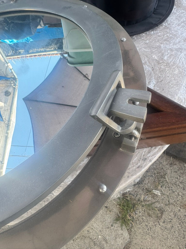 Thumbnail: Brushed Nickel Deluxe Class Decorative Ship Porthole Mirror