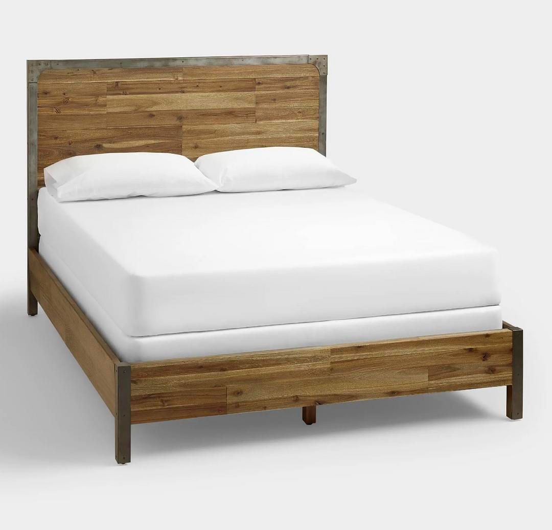 World Market Aiden Wood & Iron Queen Bed