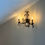 Thumbnail: Scrolled Wrought Iron Candelabra Wall Sconce With Crystals