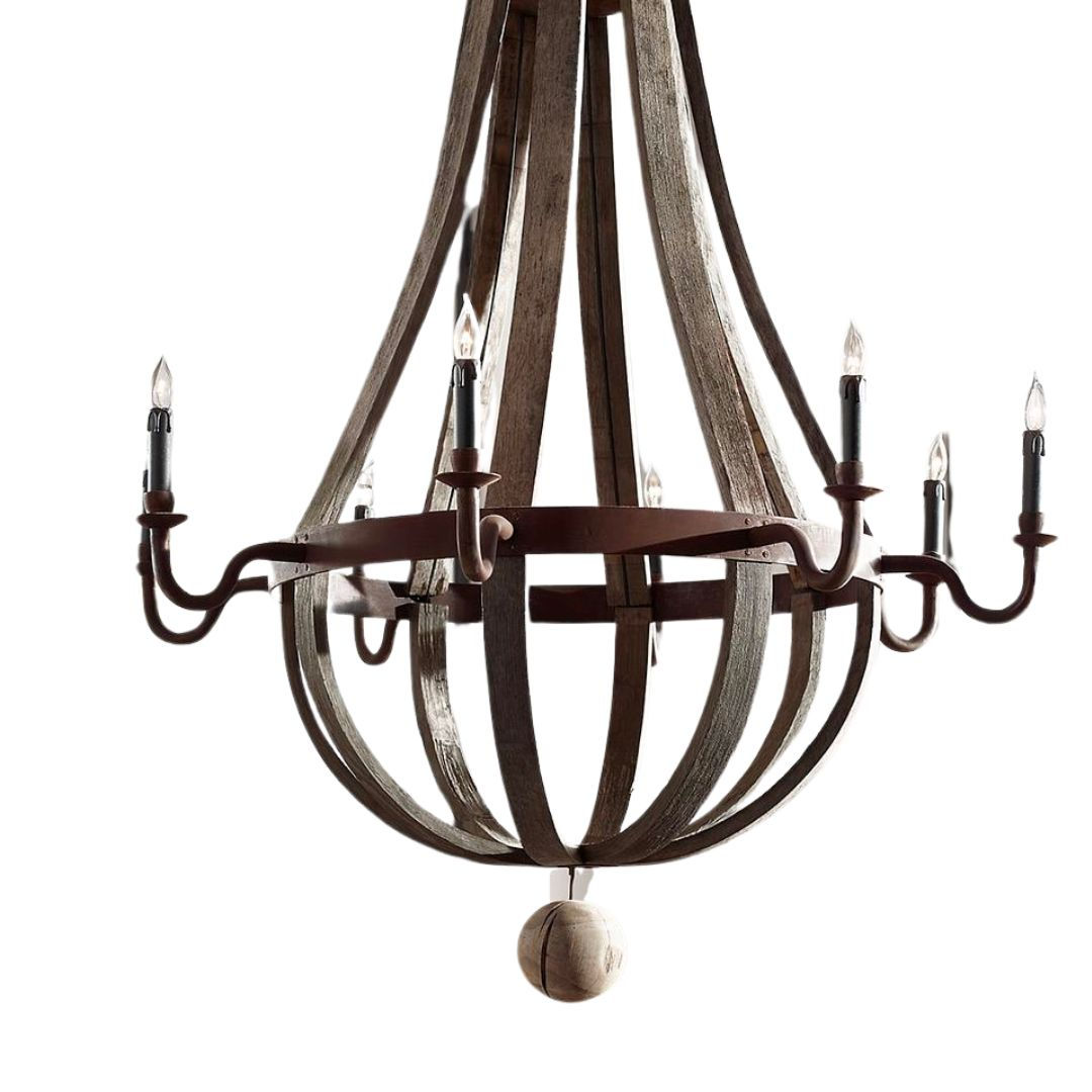 Restoration Hardware  Extra Large Wine Barrel Chandelier