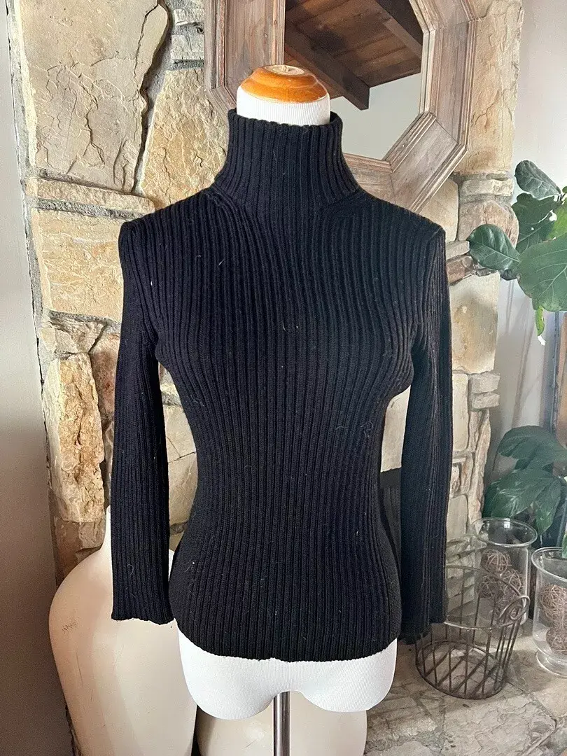 Thumbnail: Narciso Rodriguez Womens Turtleneck Sweater Black