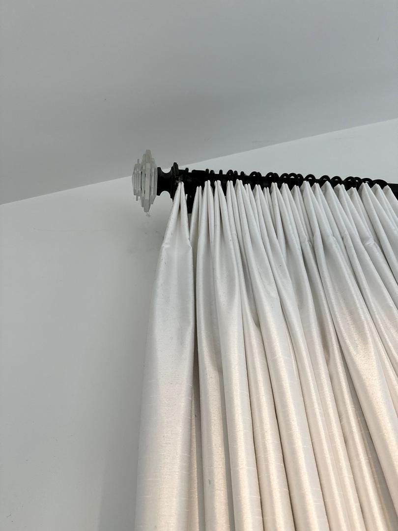 Thumbnail: Custom Pinch Pleat Drapery Panels & Sheers In White