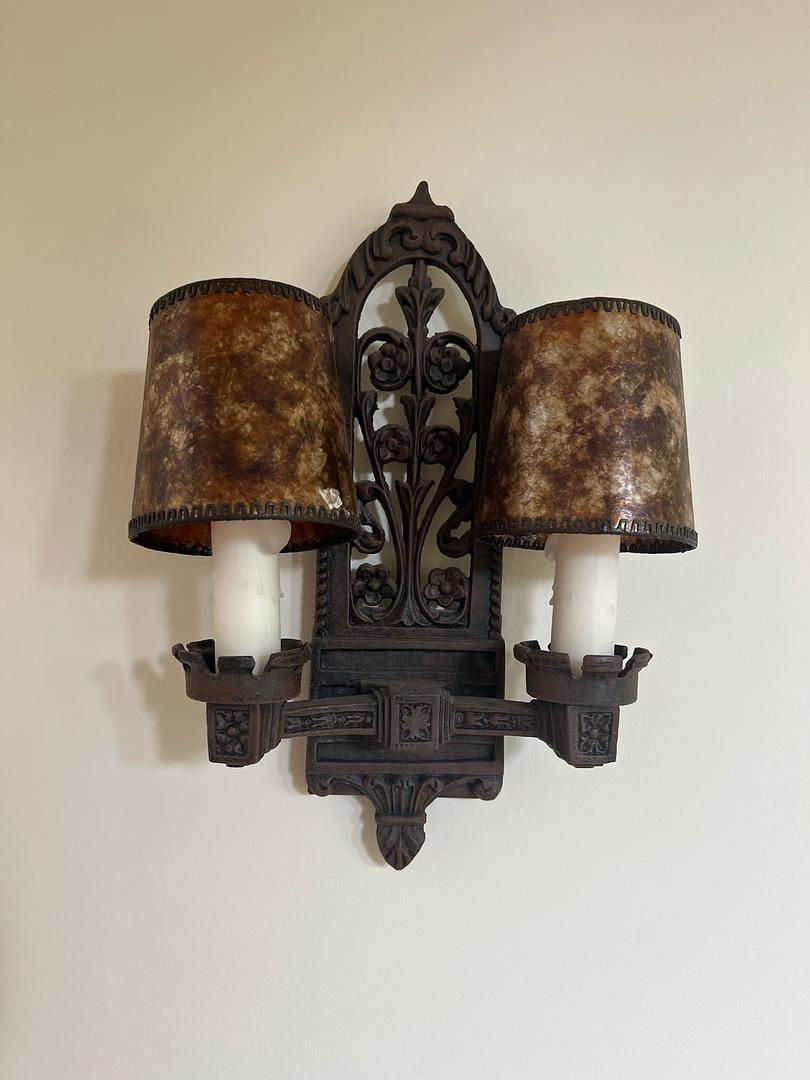 Thumbnail: Arte de Mexico Thibaut Wrought Iron Candle Wall Light
