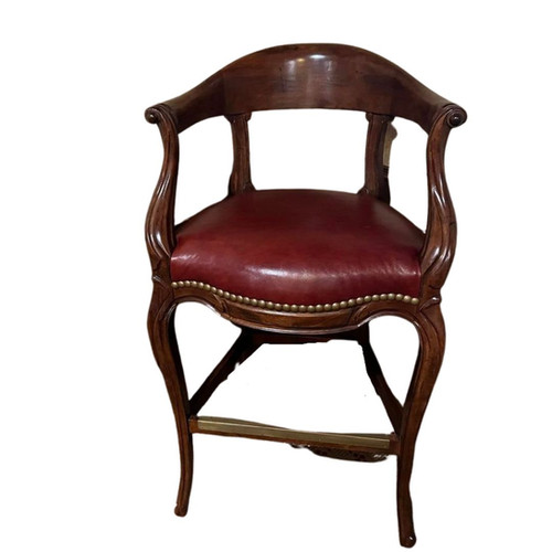 Luxury Barrel Back Leather Bar Stools With Nailhead Trim MyGo2Girl