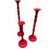 Thumbnail: Tall Red Candlestick Holders Set Of Three
