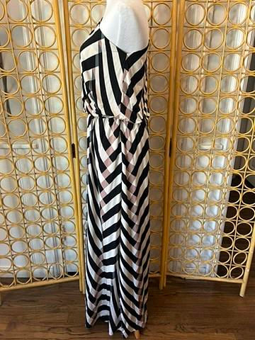 Thumbnail: Lanvin Alber Elbaz Spring 2015 One Shoulder Chevron Striped Jersey Dress