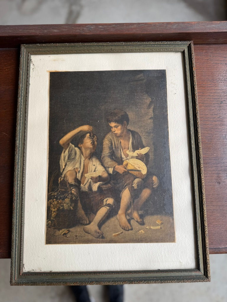Thumbnail: Vintage Bartolome Esteban Murillo- "Children Eating Grapes & Melon" 1921 Munich