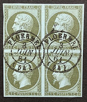 N° 11 bloc de 4 obl CàD, TB