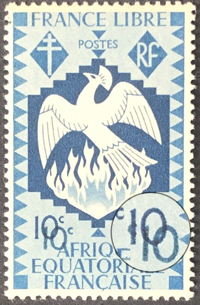 AEF - N° 142a ** (double valeur)
