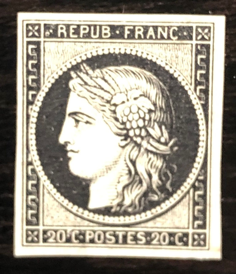 N° 3a (noir s/blanc) TB