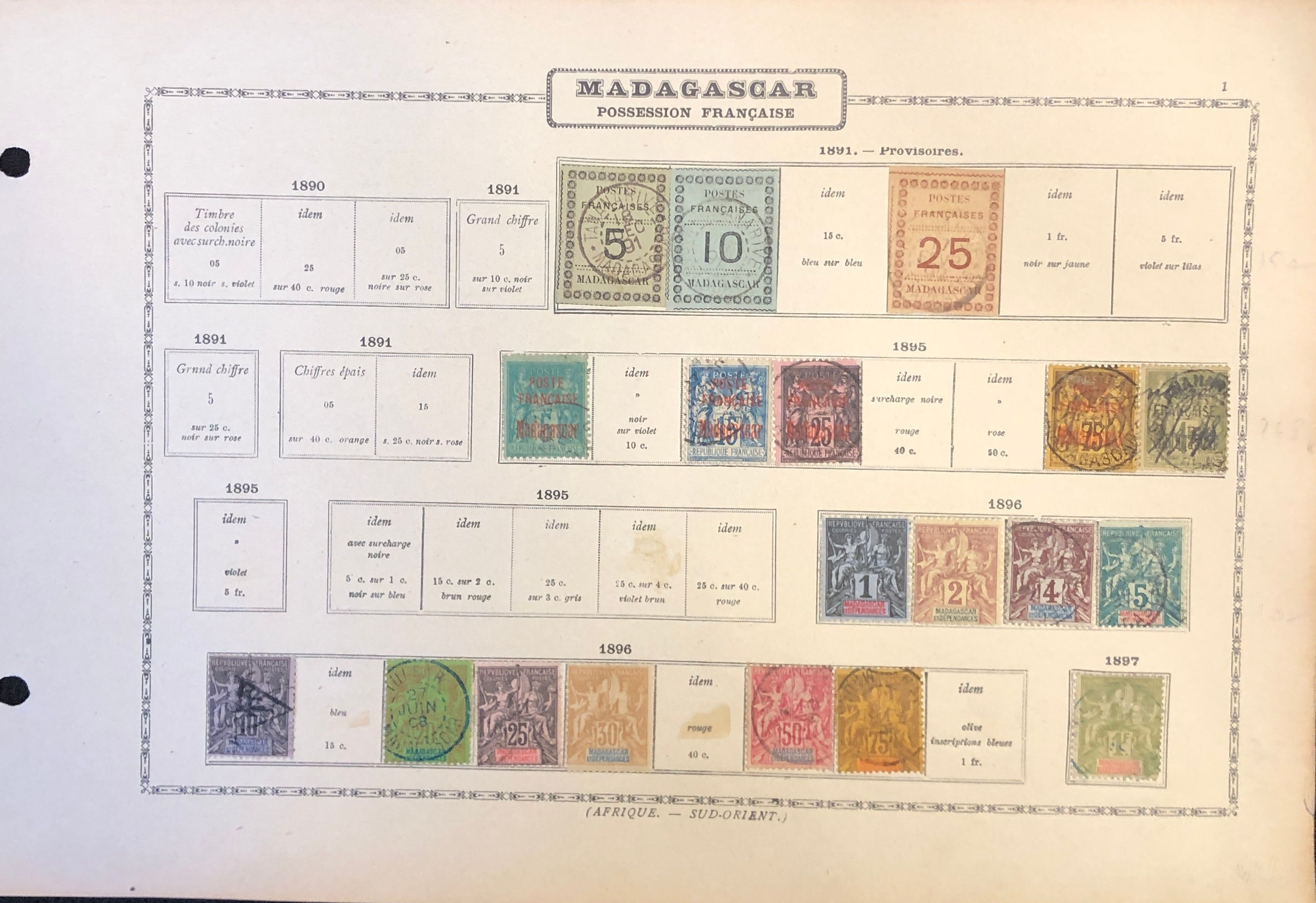Madagascar 1891-1952 Collection