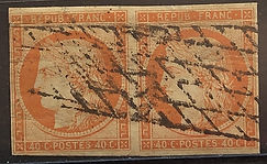 N° 5 en paire obl grille sans fin