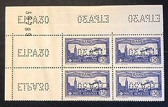 PA N° 6c ** bloc de 4 TBC