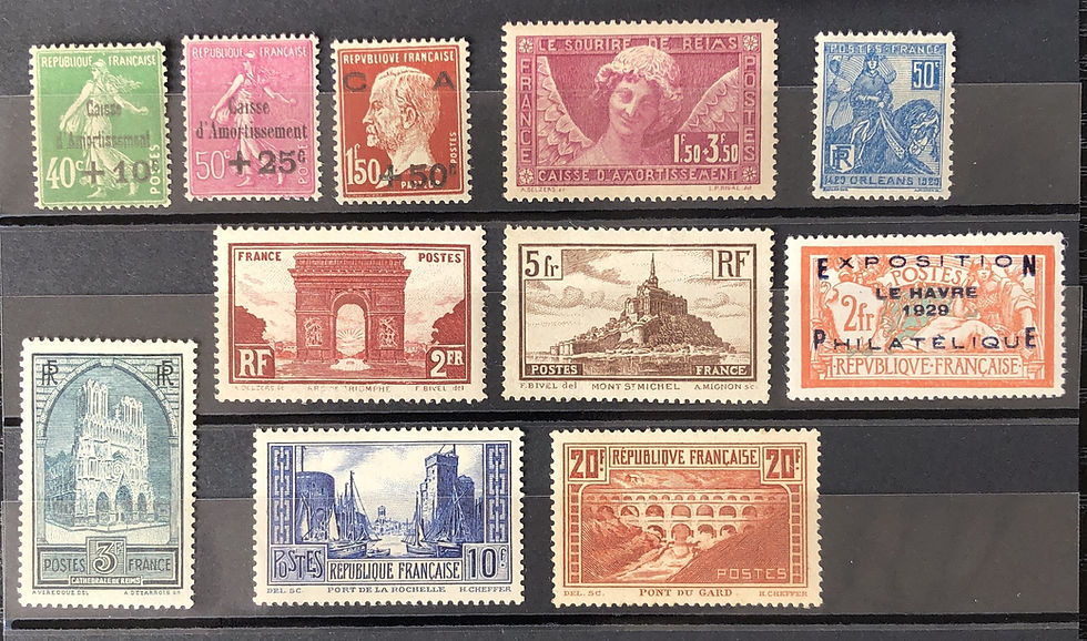 1929 - N° 253 à 262 TBC